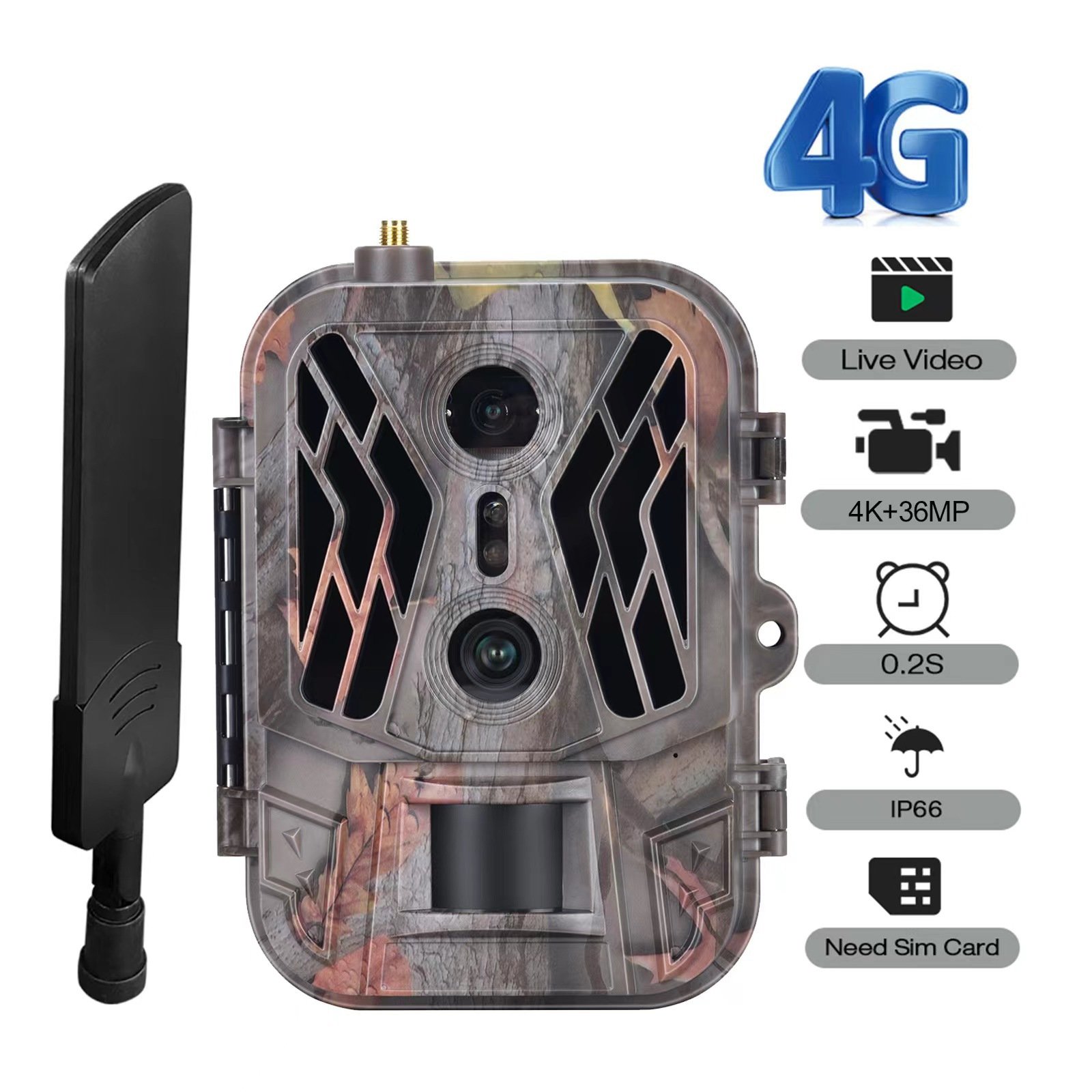 ProHunter 48MP 4K Trail Cam - Fast Trigger, Time-Lapse+, and Extended Memory for Enhanced Outdoor Surveillance