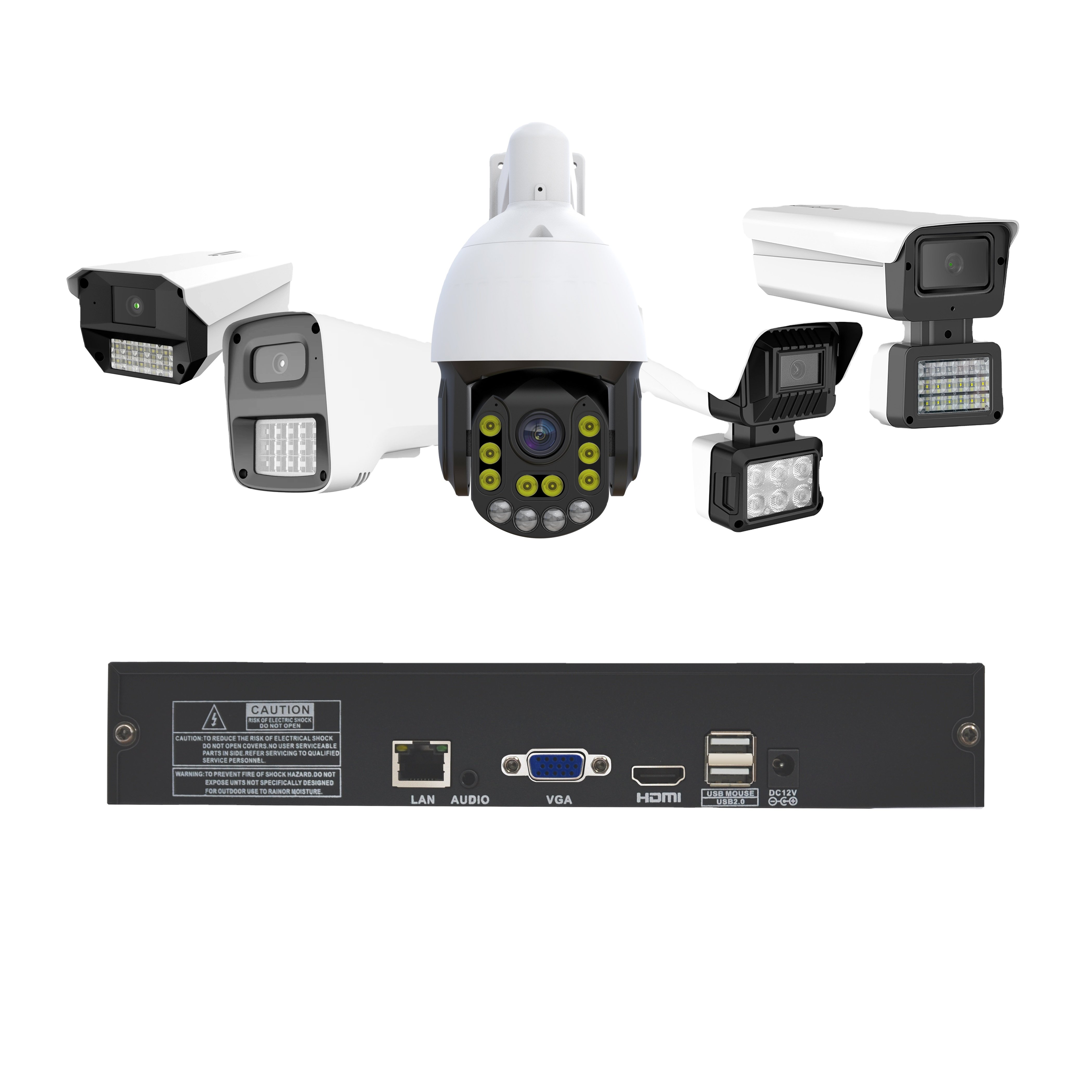 Factory Price Security Camera System 2K Output 300w 500w 10 Channel Playback Network Video Recorder