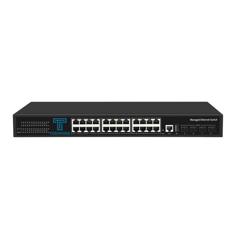CE EAC Rack-mount 4 x 10G SFP+ and 24 x 10 100 1000Base-T Layer3 Managed Ethernet Switch