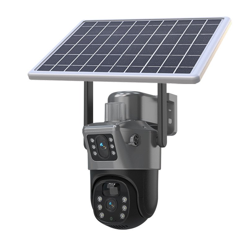Wholesale 4MP 4G Wireless WiFi Video Surveillance PTZ Network Cameras 4K CCTV Outdoor Security Camera Solar Dual-lens Camera