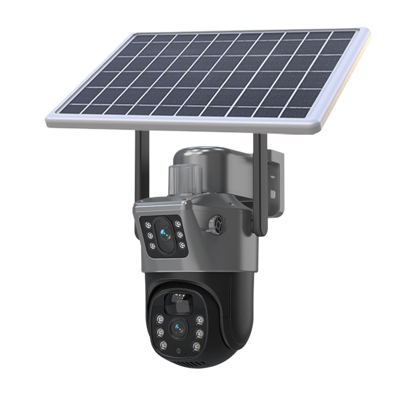 Wholesale 4MP 4G Wireless WiFi Video Surveillance PTZ Network Cameras 4K CCTV Outdoor Security Camera Solar Dual-lens Camera
