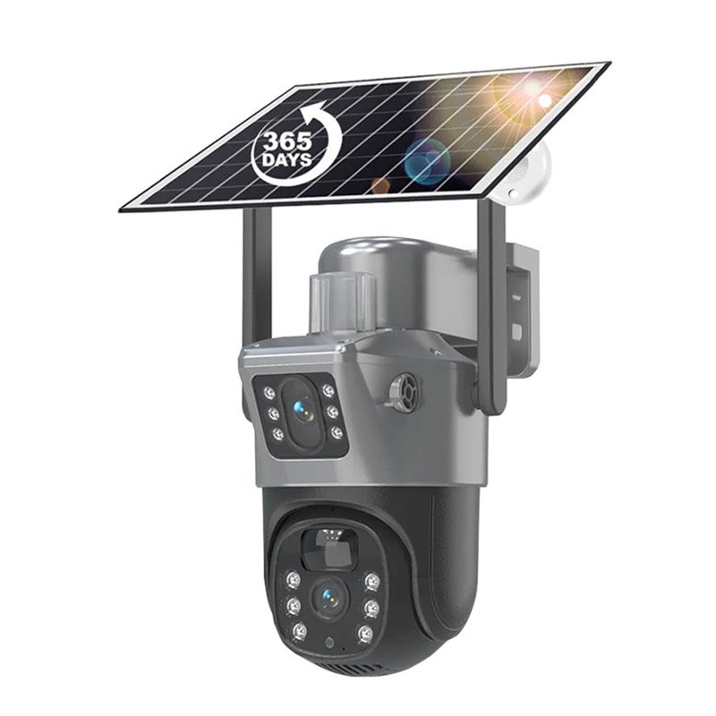 Wholesale 4MP 4G Wireless WiFi Video Surveillance PTZ Network Cameras 4K CCTV Outdoor Security Camera Solar Dual-lens Camera