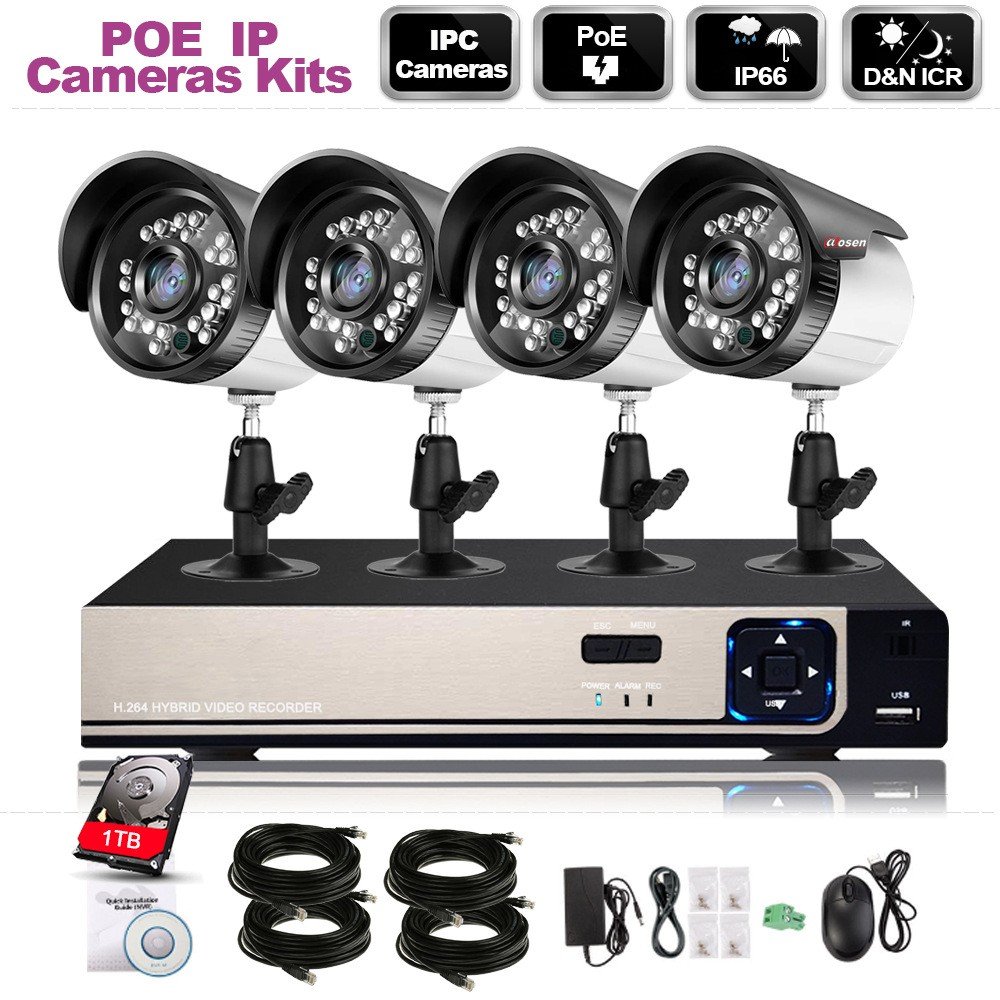 OEM DVR Camera Kits System 2MP 4MP 5MP Dome Bullet Turret POE IP Security CCTV Camera Indoor Network Camera