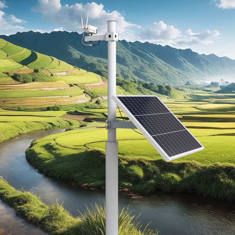 solar power station 12v dc output with 100w panel 60ah lithium for cctv camera weather station
