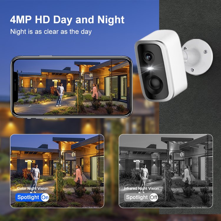 HD 4MP Battery WIFI Wifi Cctv Camera