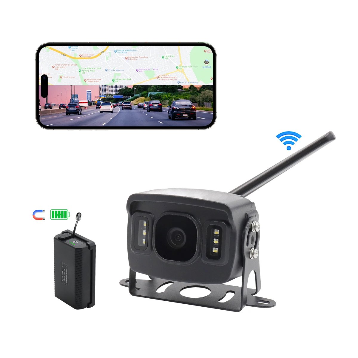 4G WIFI Wireless Camera Monitor System Car Bus truck Waterproof HD IP68 Rearview Front View Vehicle for semi truck camera system