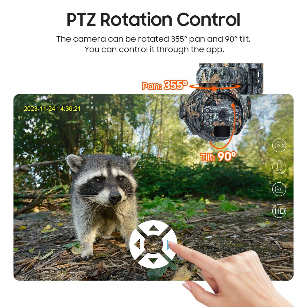 Lower Powered PIR 3MP Waterproof IR Night Vision Motion Outdoor Wildlife Hunting Trail Surveillance WIFI 4G Solar Camera Secu
