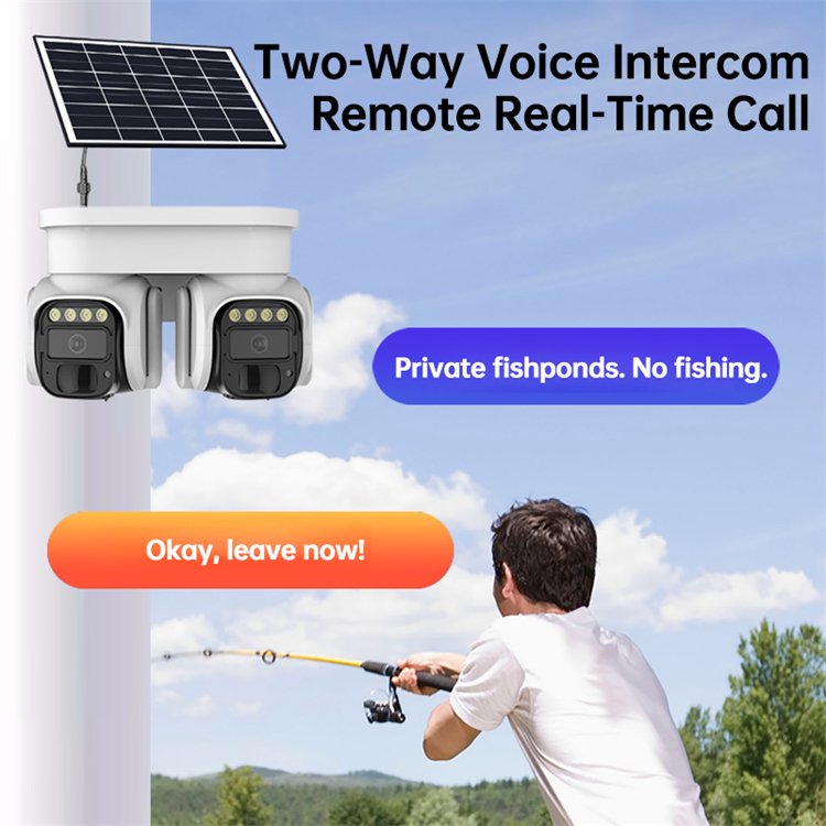 Rscamtom 4K HD Outdoor Security for Traffic Artery Monitoring Outdoor Solar Powered PTZ Camera for Environmental Monitoring