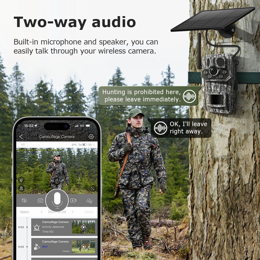 CCTV System 3 PIR Wide Angel 4G Hunting Trail Solar Camera GPS Positioning Motion tracking IP66 Surveillance Camera Animal Track