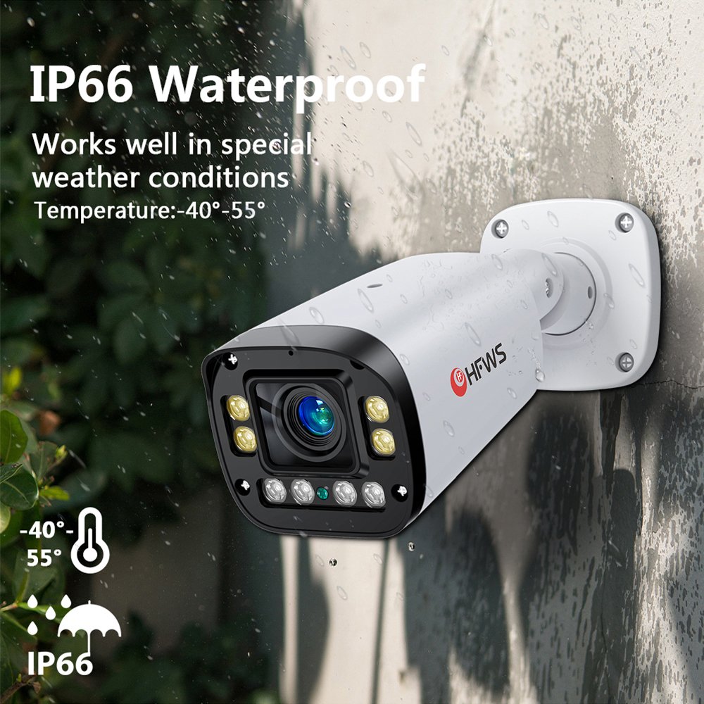 4K Poe Camera System 8pcs 8MP Poe Cameras 8CH H2.65Nvr Security Cctv Kit IP Camera Surveillance System
