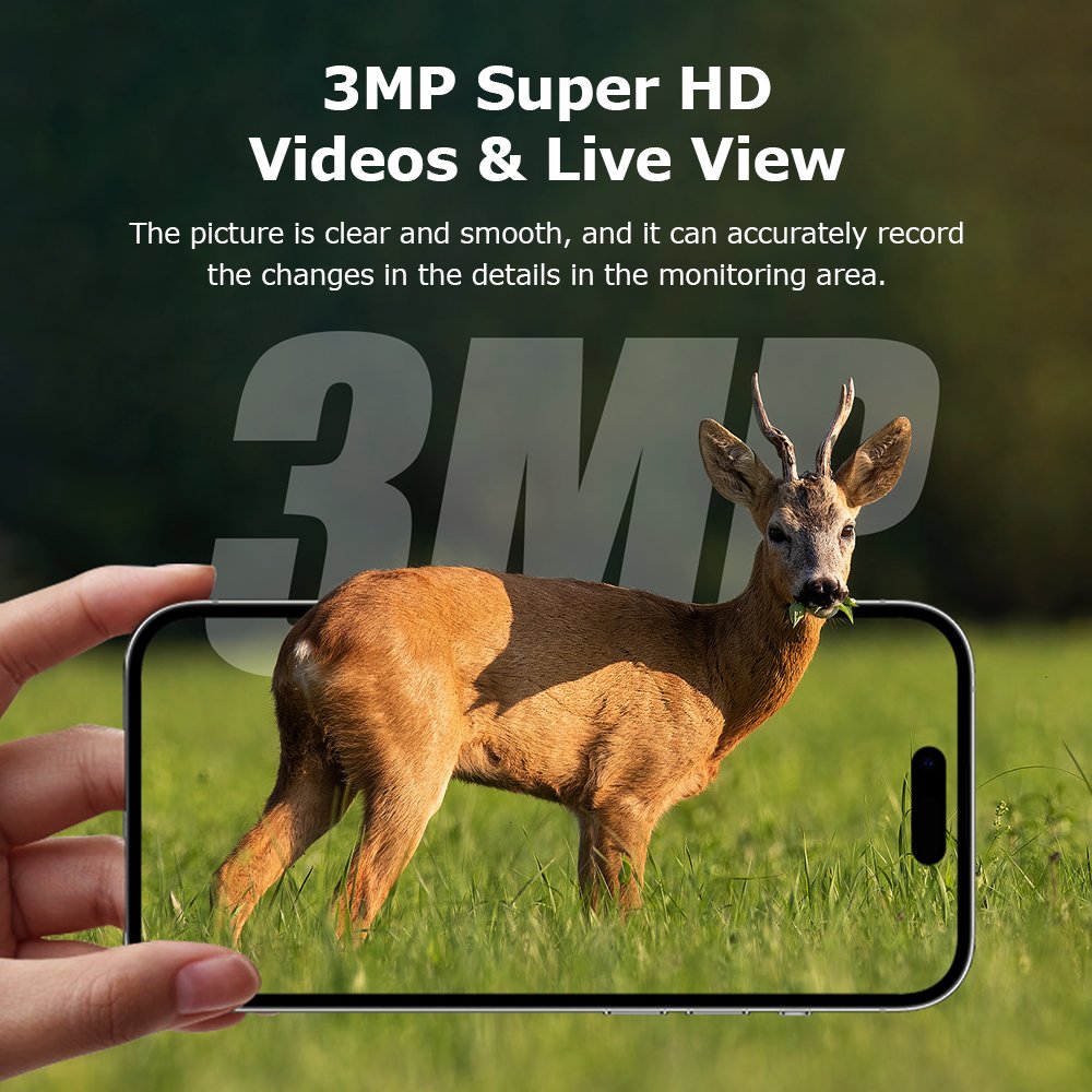 Hunting Trail Solar Camera 3 PIR Wide Angel 4G GPS Positioning Motion tracking IP66 Surveillance Camera Animal Track CCTV System