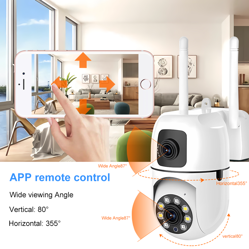 Rscamtom v380 pro wifi camera outdoor dual lens security camera motion detection night vision full color cc camera