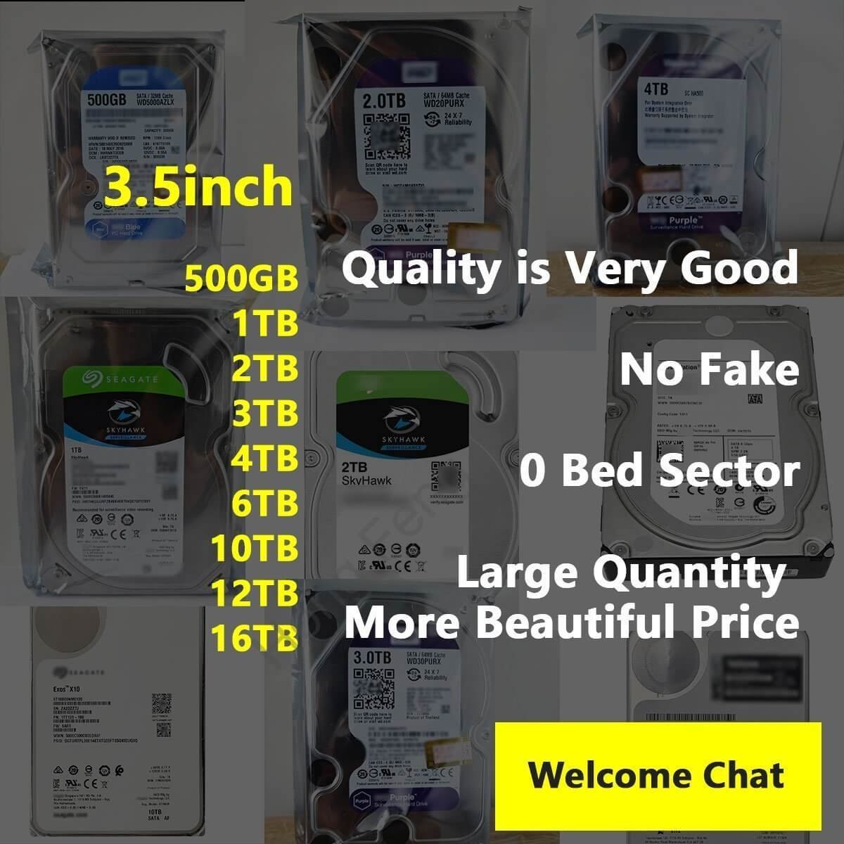 Wholesale surveillance system cctv system 18T hdd security camera nvr sata hard disk 3.5inch Sata Surveillance HDD