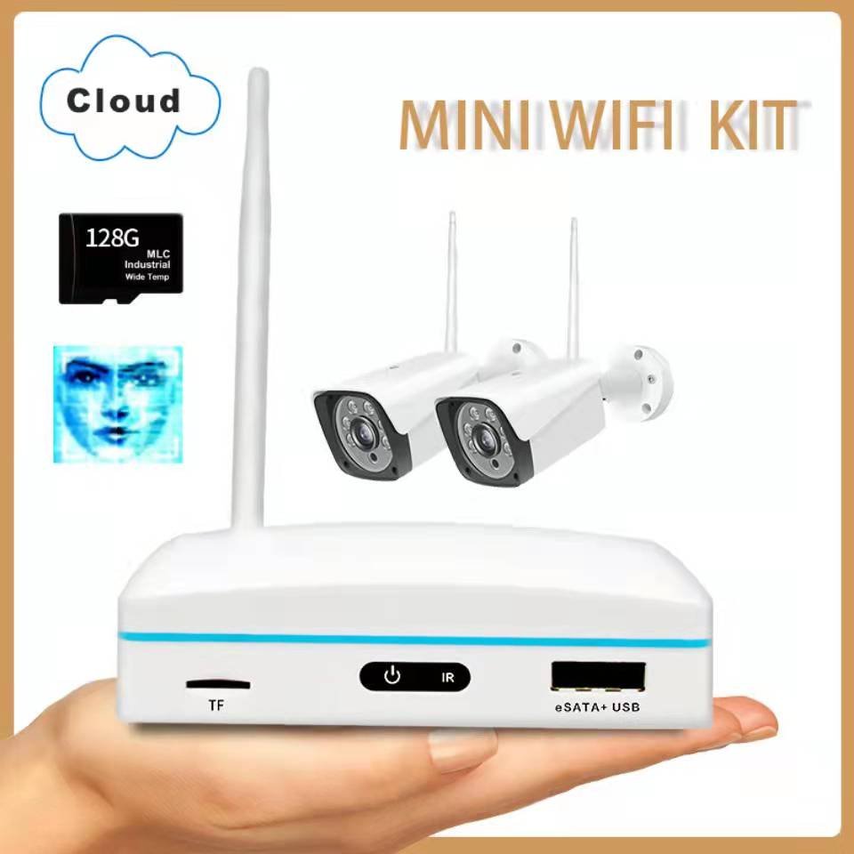 Home Surveillance Wireless Security Camera System Mini WiFi NVR Kit 1080p IP Camera