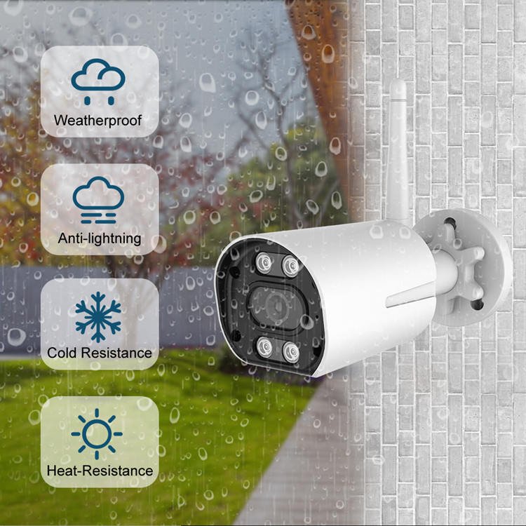 3MP 4Ch Color Night Vision Home Video Surveillance CCTV Camera System Full HD Wireless CCTV Kit Wireless Security Camera