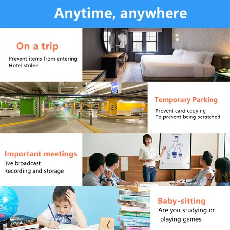 Rscamtom Surveillance Camera Security Camera 1080P Night Vision WIFI USB Powered for Home Use Indoor