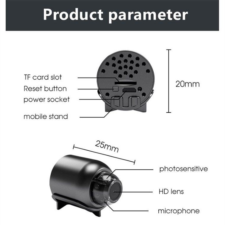 Rscamtom Surveillance Camera Security Camera 1080P Night Vision WIFI USB Powered for Home Use Indoor