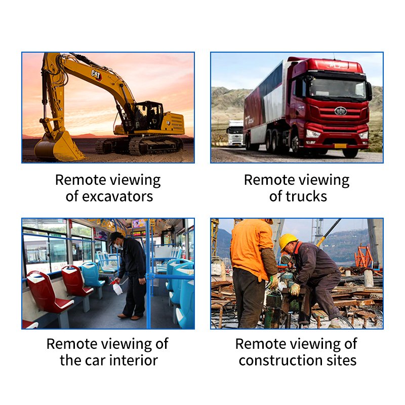 4G car surveillance camera bus excavator mobile wireless remote real-time intercom 12V24V