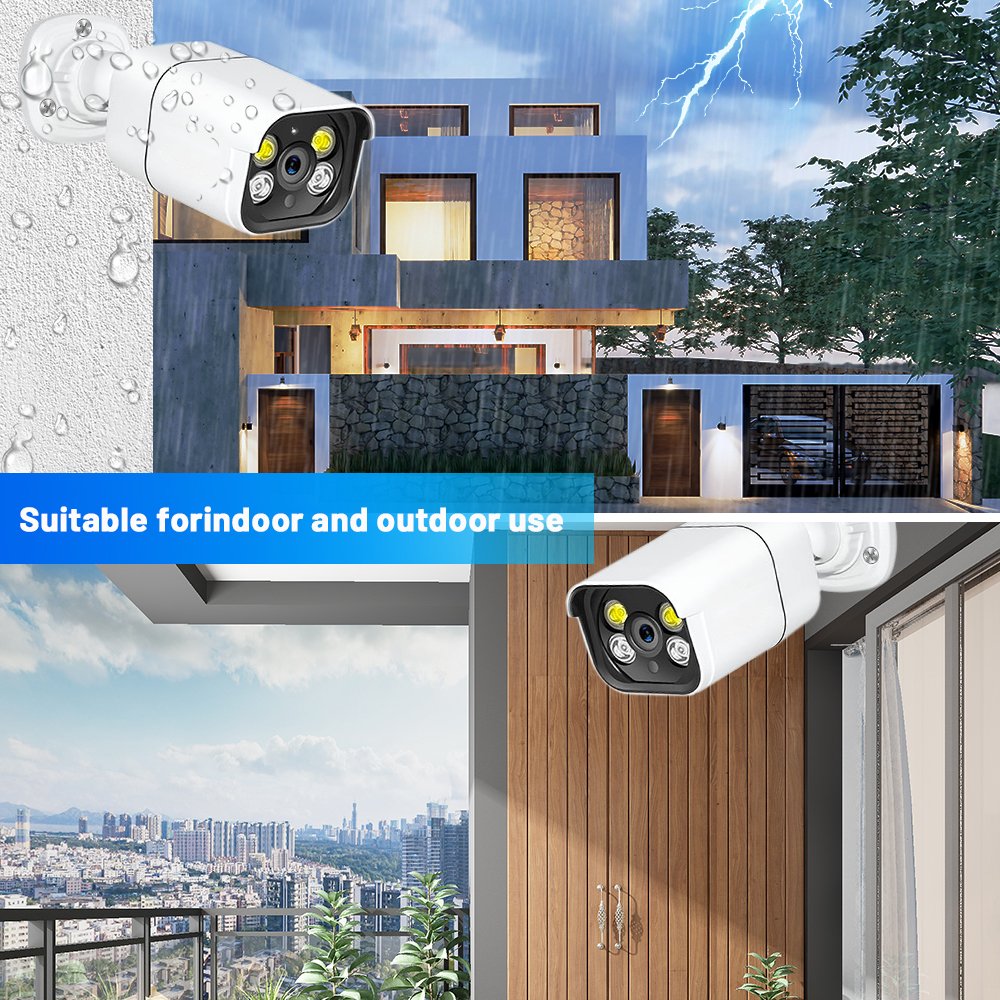WESECUU 8CH POE NVR Kit 4MP CCTV Security Camera Set AI Two Way Audio Home Bullet Camera Indoor Camera H.265 2 Years CE FCC ROHS