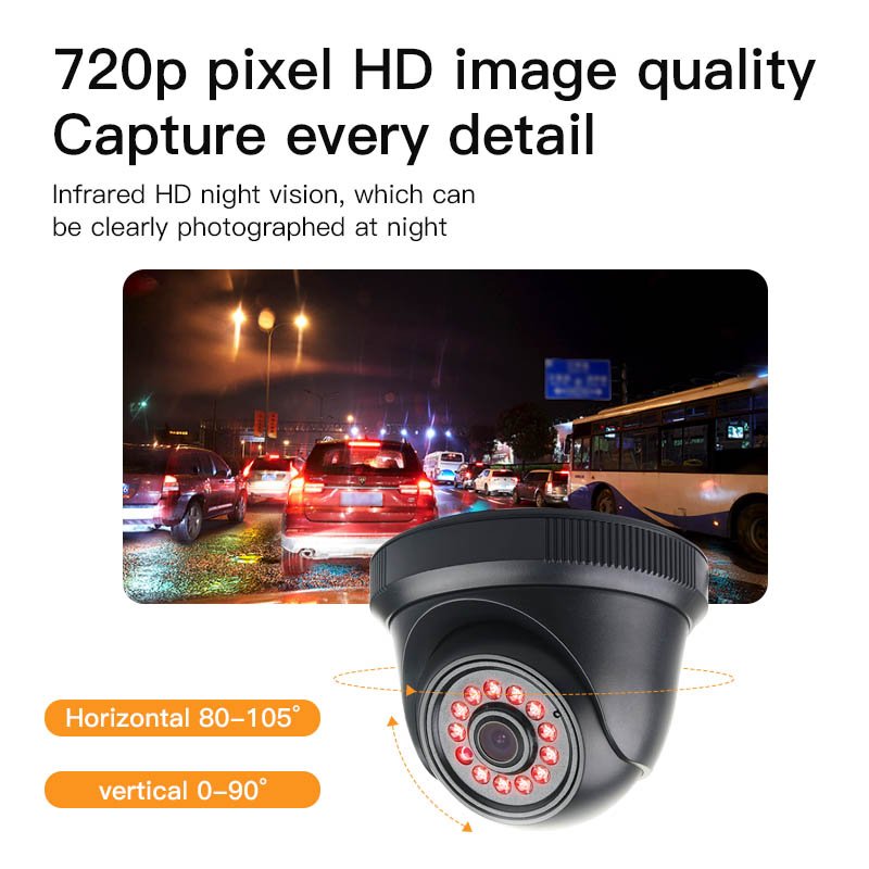 CCENTEN Surveillance Security Camera System 4 Channel Sd Card Local MDVR MDVR MNVR GPS 1080P Waterproof with 4 Camera 1PCS
