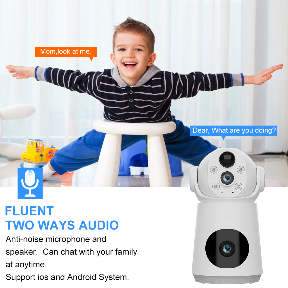 Baby Monitor Cheap WiFi 4MP Ultra HD Security Camera for Home with Crying Detection Night Vision Smart Home Indoor Nanny Camera