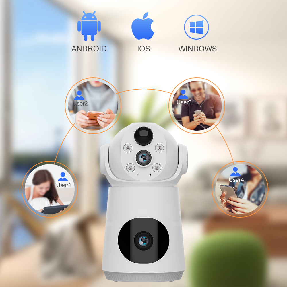 Baby Monitor Cheap WiFi 4MP Ultra HD Security Camera for Home with Crying Detection Night Vision Smart Home Indoor Nanny Camera