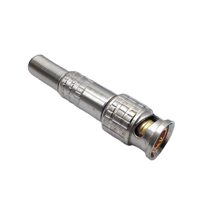 Wholesale solderless BNC gold plated joint coaxial cable analog plug All copper pin core q9 monitoring female connector