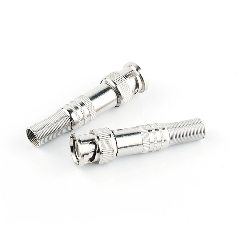 Wholesale solderless BNC gold plated joint coaxial cable analog plug All copper pin core q9 monitoring female connector