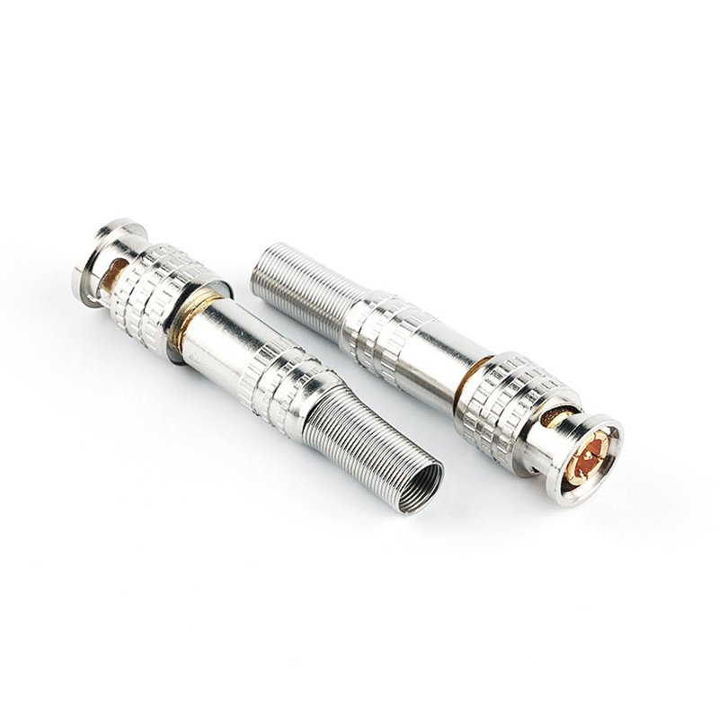 Wholesale solderless BNC gold plated joint coaxial cable analog plug All copper pin core q9 monitoring female connector