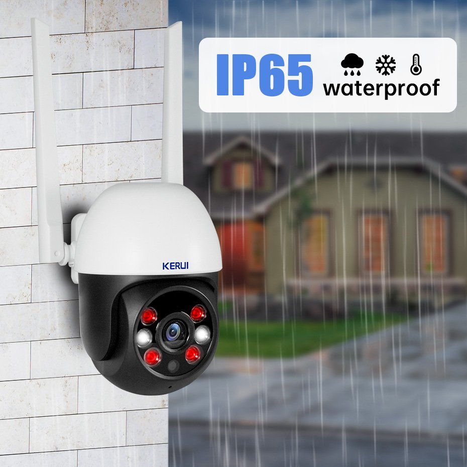 KERUI Tuya WIFI Outdoor Network Camera 5MP Dome WiFi Ip Camera Wireless Auto Tracking Outdoor CCTV Home Security Ip PTZ Camera