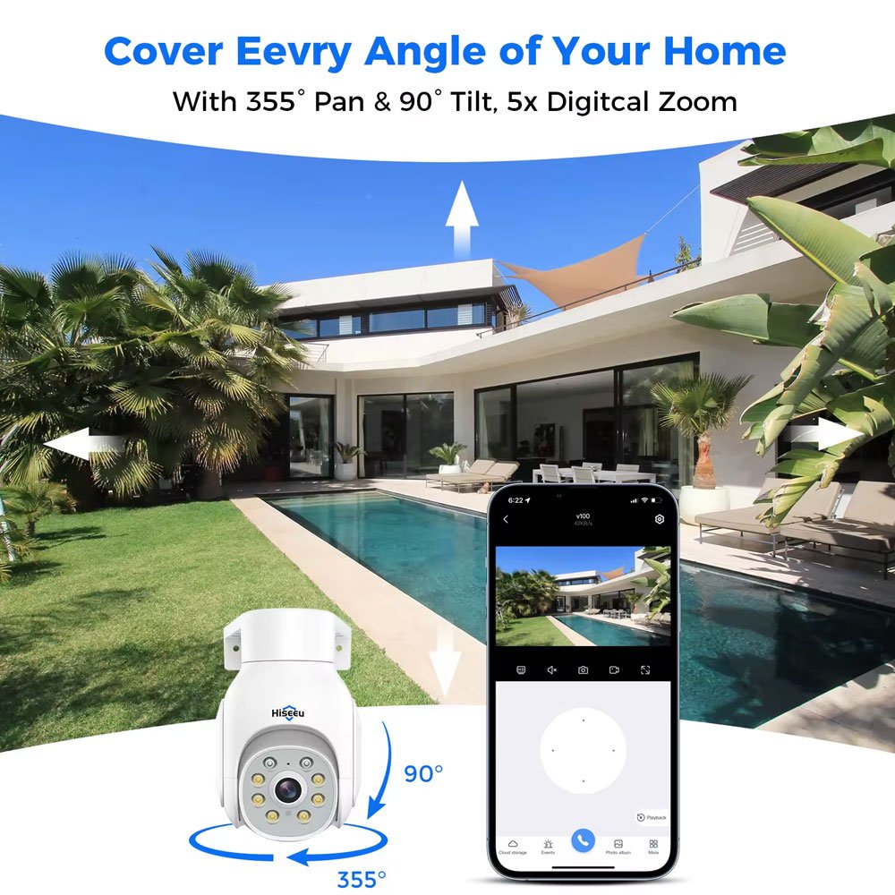 5MP AI-Powered HD PTZ Camera 300W Smart Security System for Factory & School Indoor Surveillance Night Vision Network Technology