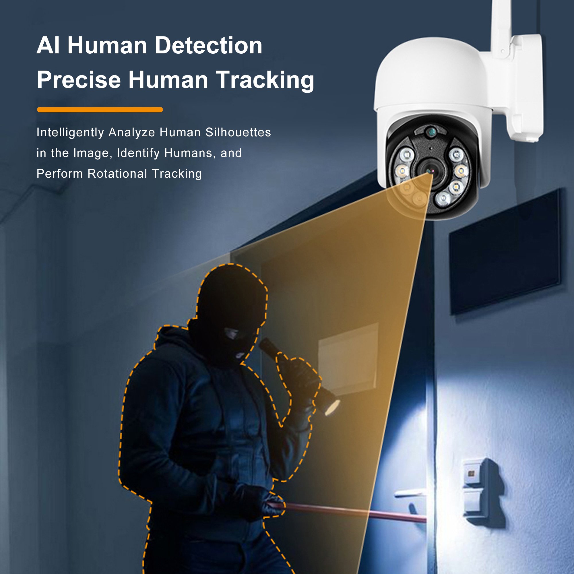 Promotion 4MP Wireless PTZ Security Camera Tuya Camera Motion Detection Night Vision Outdoor Human Detection Tuya Wifi Camera