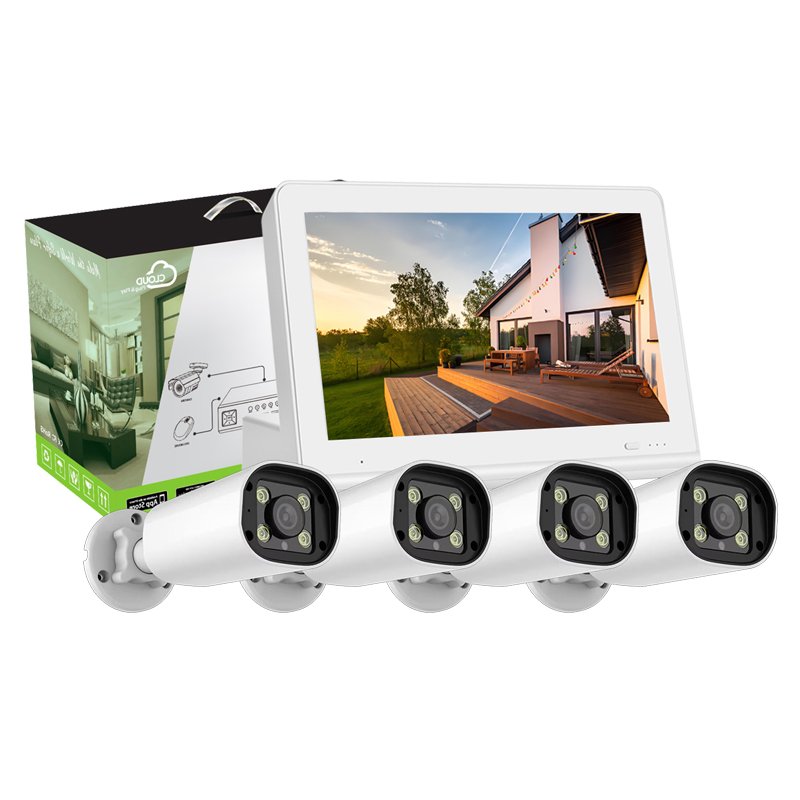 AI Hd Surveillance 4mp Ip poe camera system 4ch poe nvr camera Kit set 4 channel nvr home security cctv system
