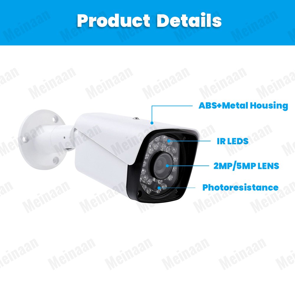 XM Audio 4CH 1080P Outdoor XMEYE 2MP AHD Wire Coaxial Bullet CCTV Camera DVR Kit Home Security Camera Video Surveillance System