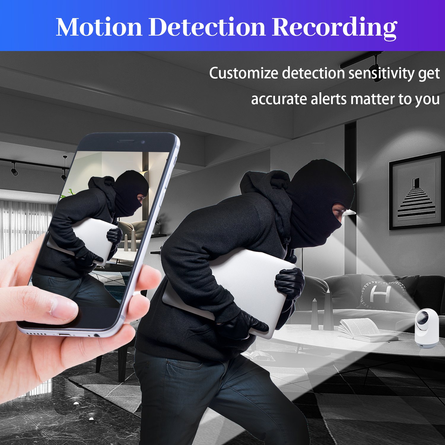 WESECUU 4MP 5MP Indoor AI Alarm Wireless PTZ Wifi Ip Cctv Camera De Surveillance Maison Cameras Kit For Home Security Baby TUYA