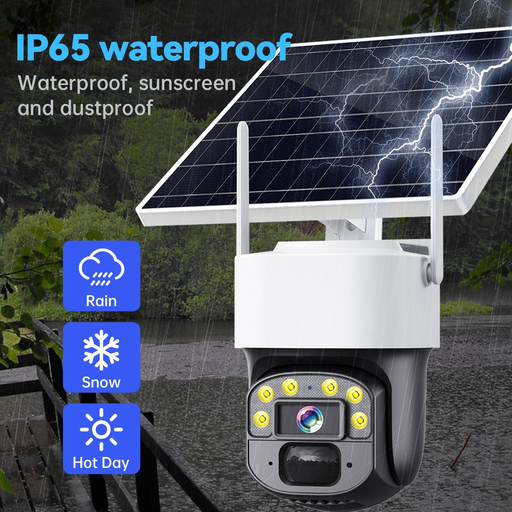 Yoosee 4MP 4G lte Solar IP Camera Outdoor 8W Solar Panel 10400mAh Big Battery Long Standby 4G Sim Solar Security Camera System