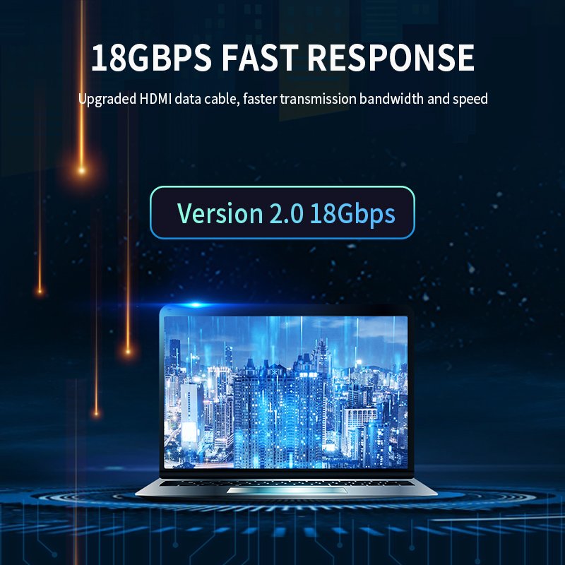 10m 20m 30m 50m 18Gbps 4K@60Hz 4:4:4 HDR HDCP2.2 Optical Cable Male to Male HDMI 4K for HDR TV LCD Laptop PS4