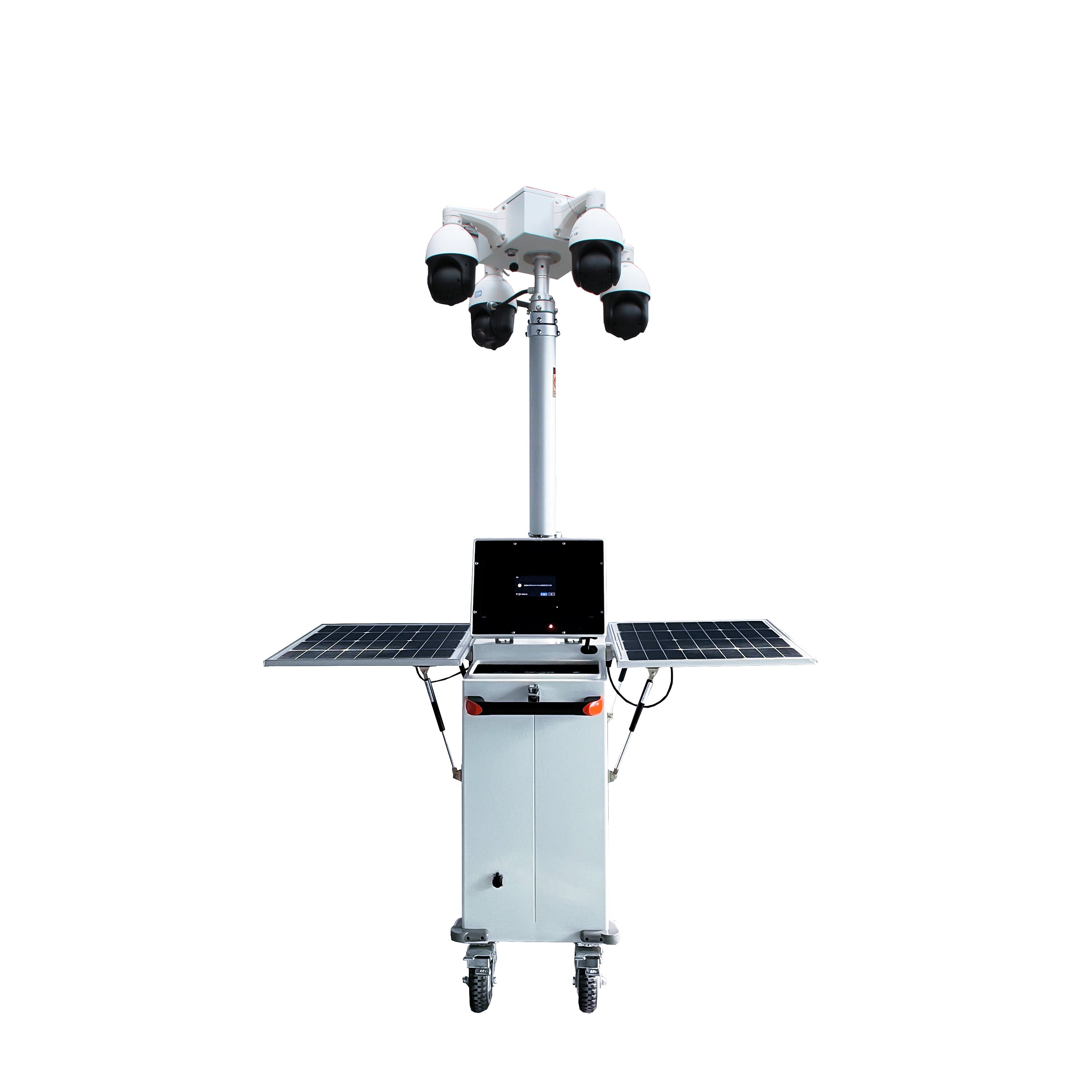 Mobile CCTV Camera Solar panel Trailer Emergency Deployment Security Trailer