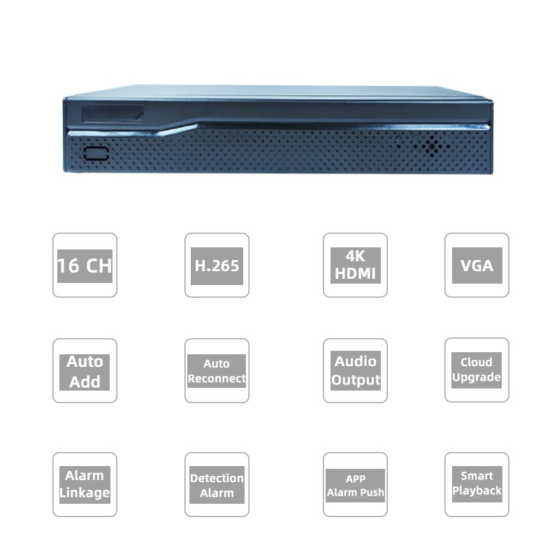 Surveillance Products Remote Access Human Detection Motion Detection 16CH 5MP CCTV NVR for 5MP IP Camera 24/7 Recording