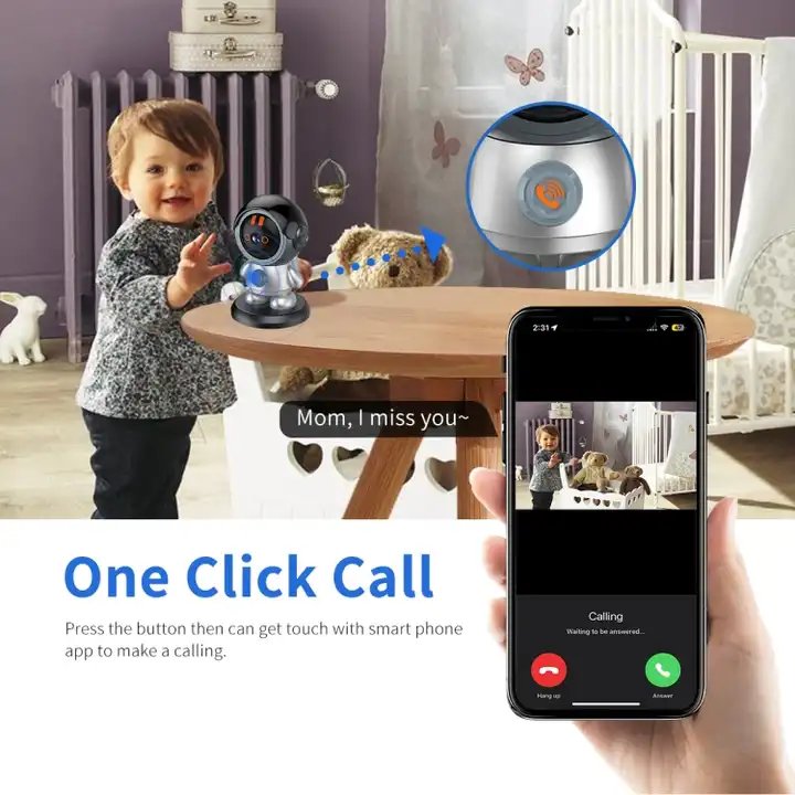 3MP Robot Ip Camera With Humanoid Detection WiFi IP Camera Night Vision Smart Wireless Home Security Baby Monitor Camera