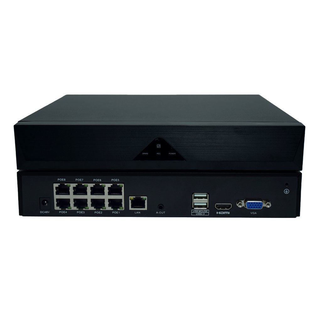 OEM 8 Channel Intelligent 8.0MP POE NVR H.265 IP Camera PoE NVR Camera System with One Pcs HDD SATA