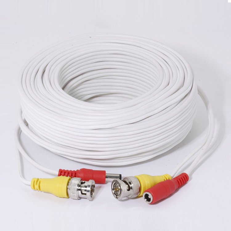 Pre-made bnd dc cable 50ft 100ft 150ft 200ft 1000ft cctv cable with audio