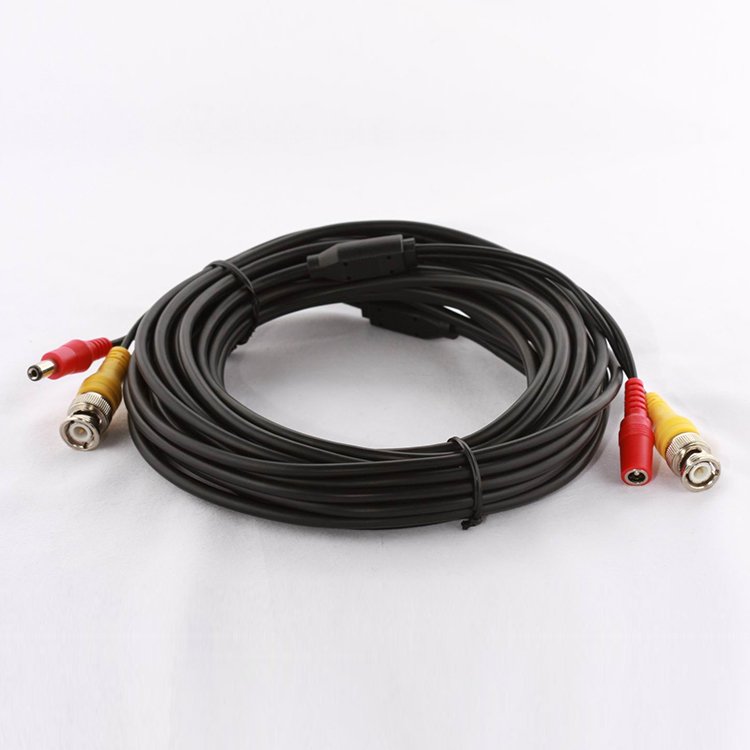 Pre-made bnd dc cable 50ft 100ft 150ft 200ft 1000ft cctv cable with audio