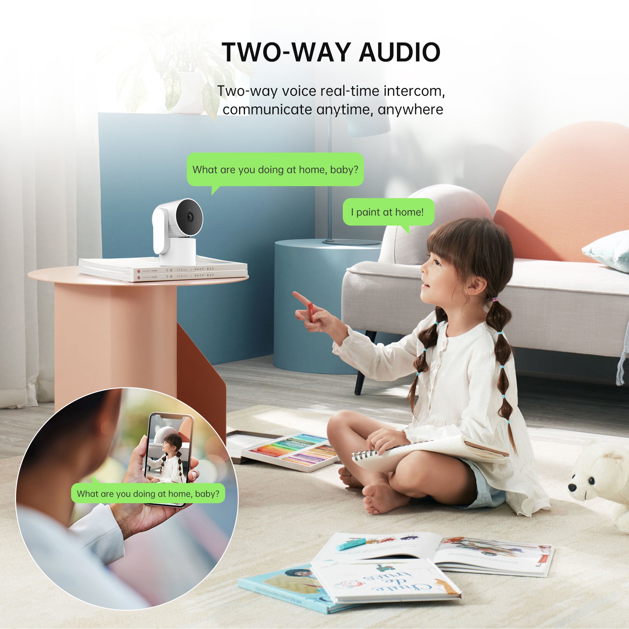 TYSH Tuya Wireless Indoor 3MP Wifi Ip Smart Camera for Home Security Surveillance System
