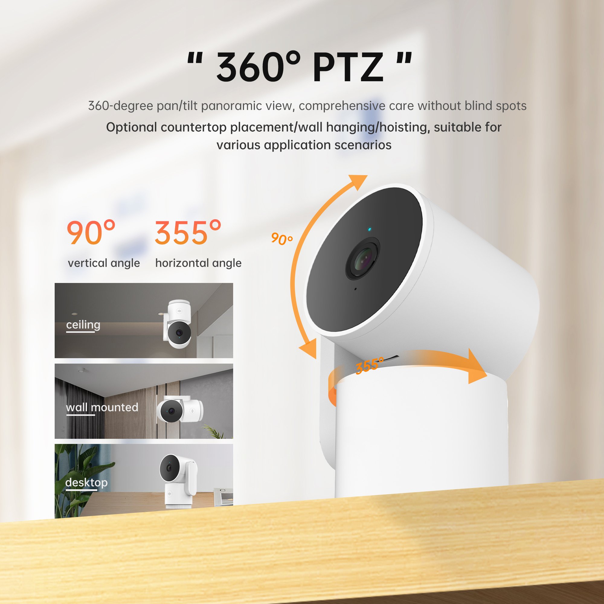 TYSH Tuya Wireless Indoor 3MP Wifi Ip Smart Camera for Home Security Surveillance System