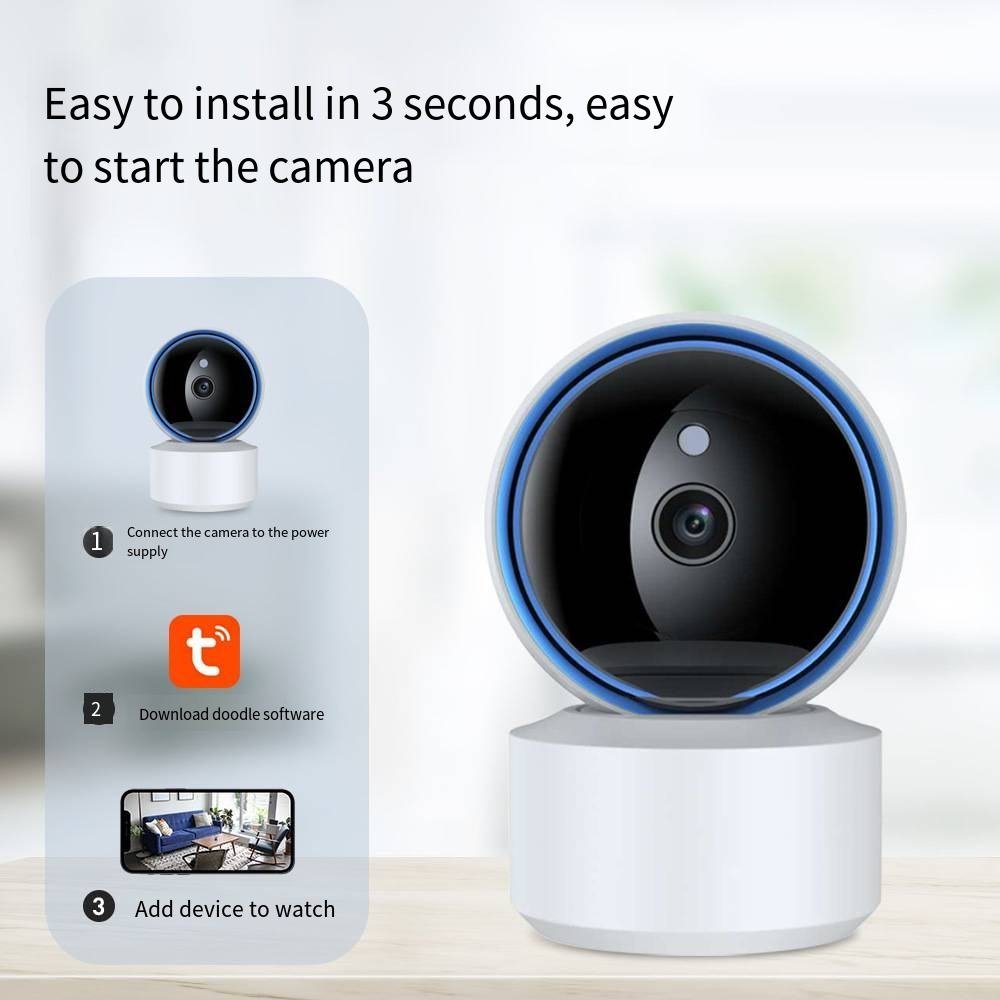 1080P WiFi Camera Tuya Smart Surveillance Automatic Tracking Smart Home Security Indoor Wireless Baby PIR Monitor