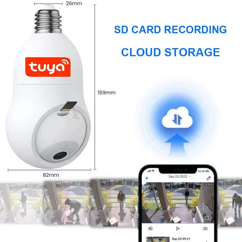 New 4MP Security Surveillance CCTV Camera baby monitor Smart Home auto tracking TUYA APP WIFI mini small micro bulb camera