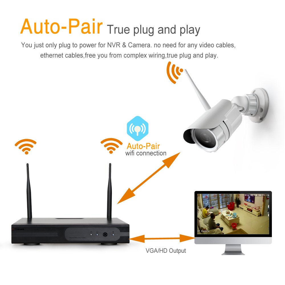 100 meters 960P long distance outdoor wireless surveillance camera system 4ch wifi nvr kits cctv kits night vision camera