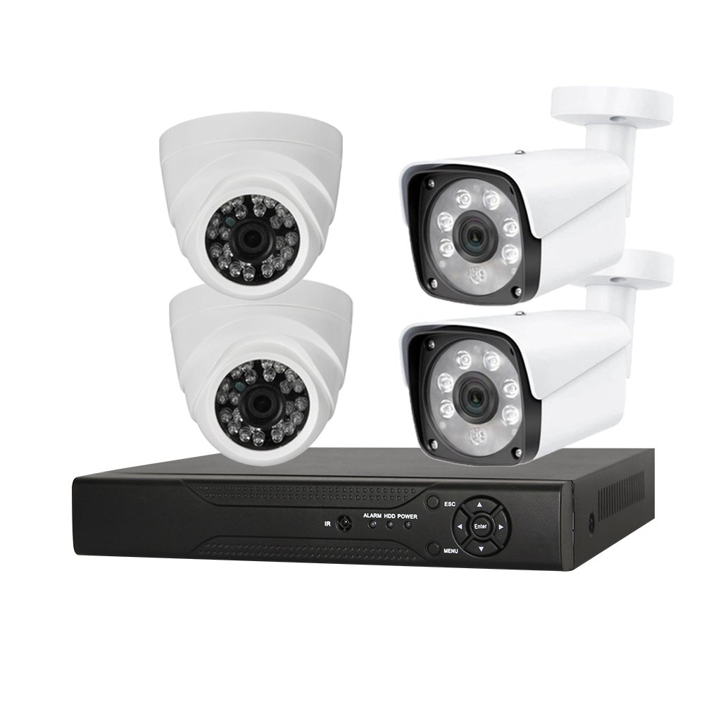 WESECUU 4CH DVR CCTV Cameras kits 1080N 2MP Plastic IR 1080P dome Bullet camera Lens 3.6mm cctv with dvr