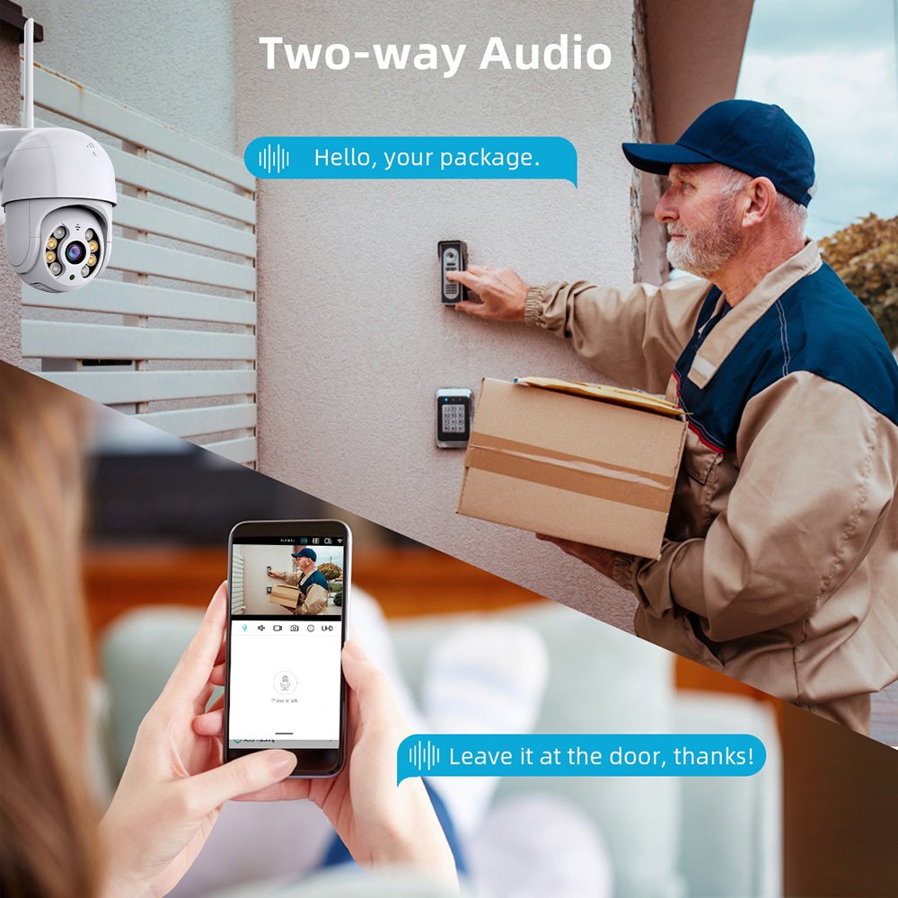 8CH Wi-Fi Security Camera System NVR Kit 3MP 4MP Wireless PTZ Two-Way Audio Indoor Outdoor Surveillance CCTV Camera